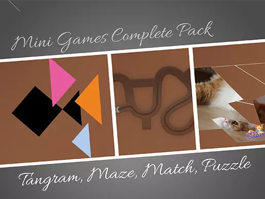 Mini Games (Tangram, Puzzle, Maze, Match)